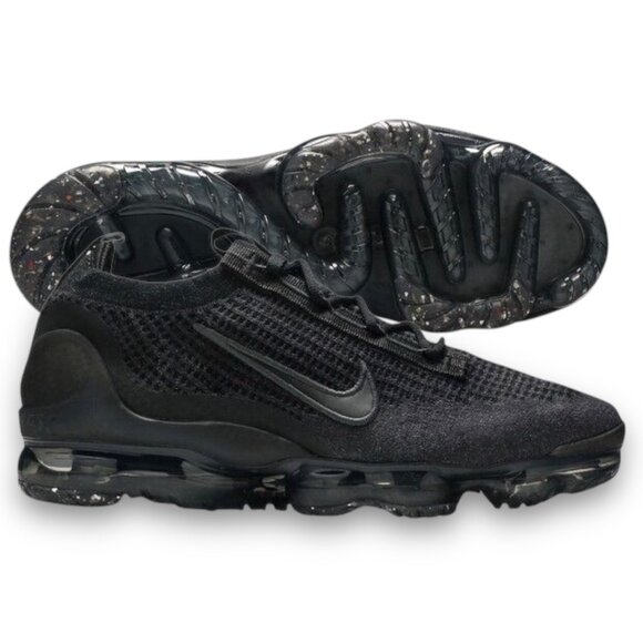 Nike Vapormax 2021 FK Mens Running Shoes Size 9 Black Grey DH4084 001 (NEW)